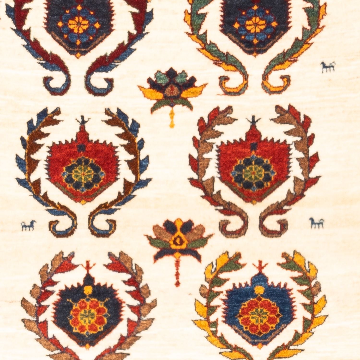 Gabbeh-tæppe - Persisk - 155 x 115 cm - creme