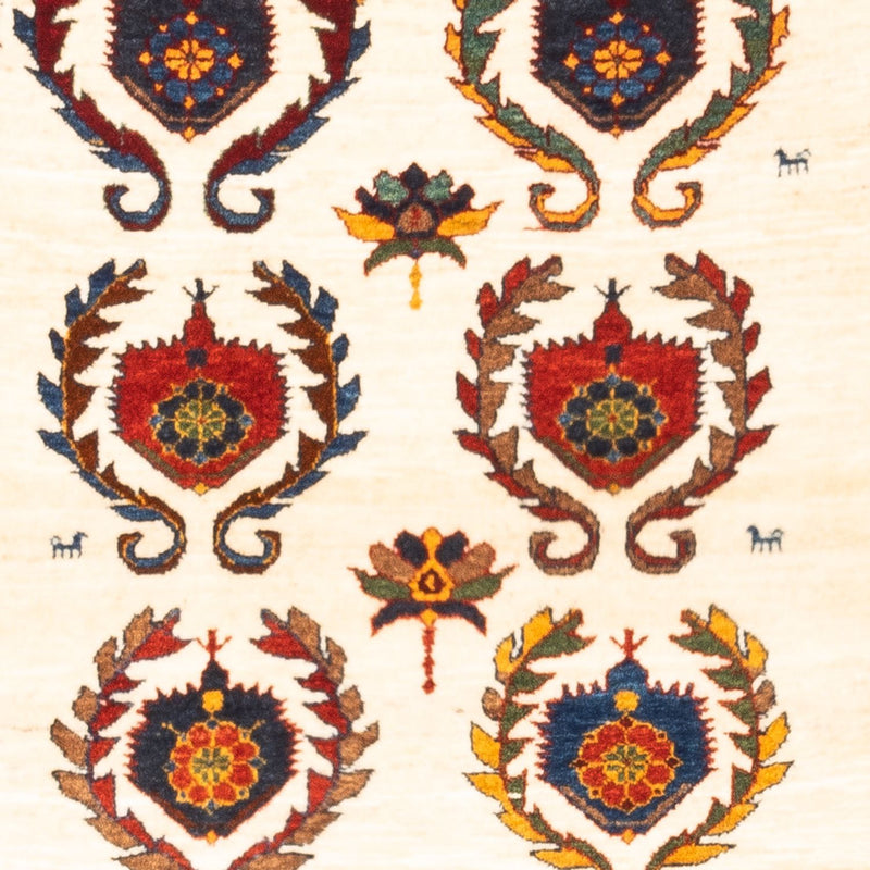 Gabbeh-tæppe - Persisk - 155 x 115 cm - creme