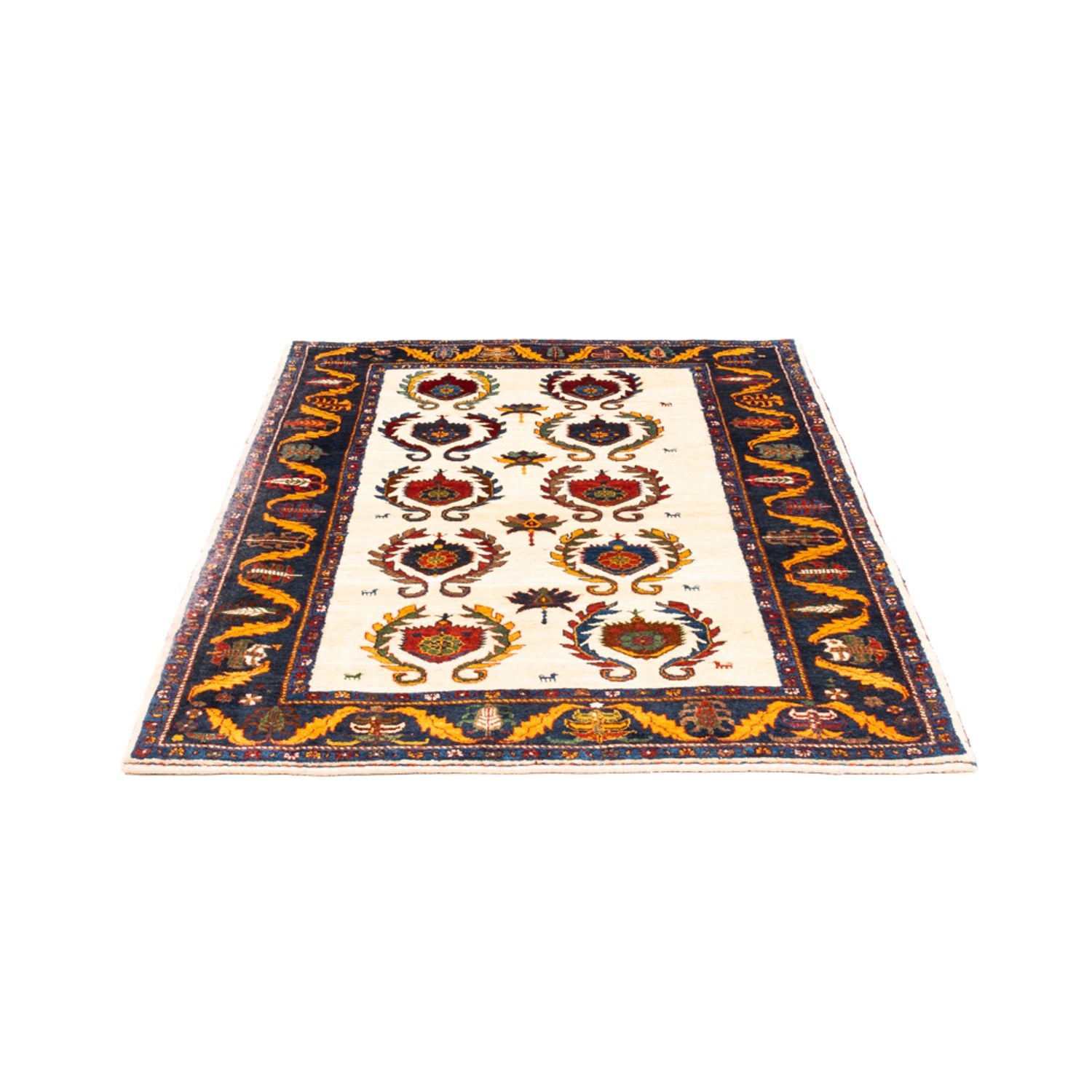 Gabbeh-tæppe - Persisk - 155 x 115 cm - creme