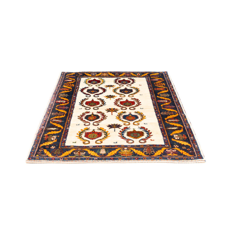 Gabbeh-tæppe - Persisk - 155 x 115 cm - creme