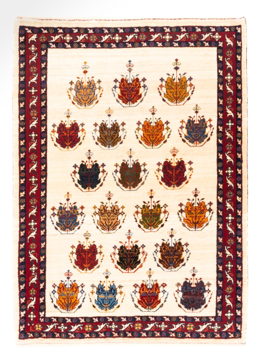 Gabbeh-tæppe - Persisk - 140 x 105 cm - creme