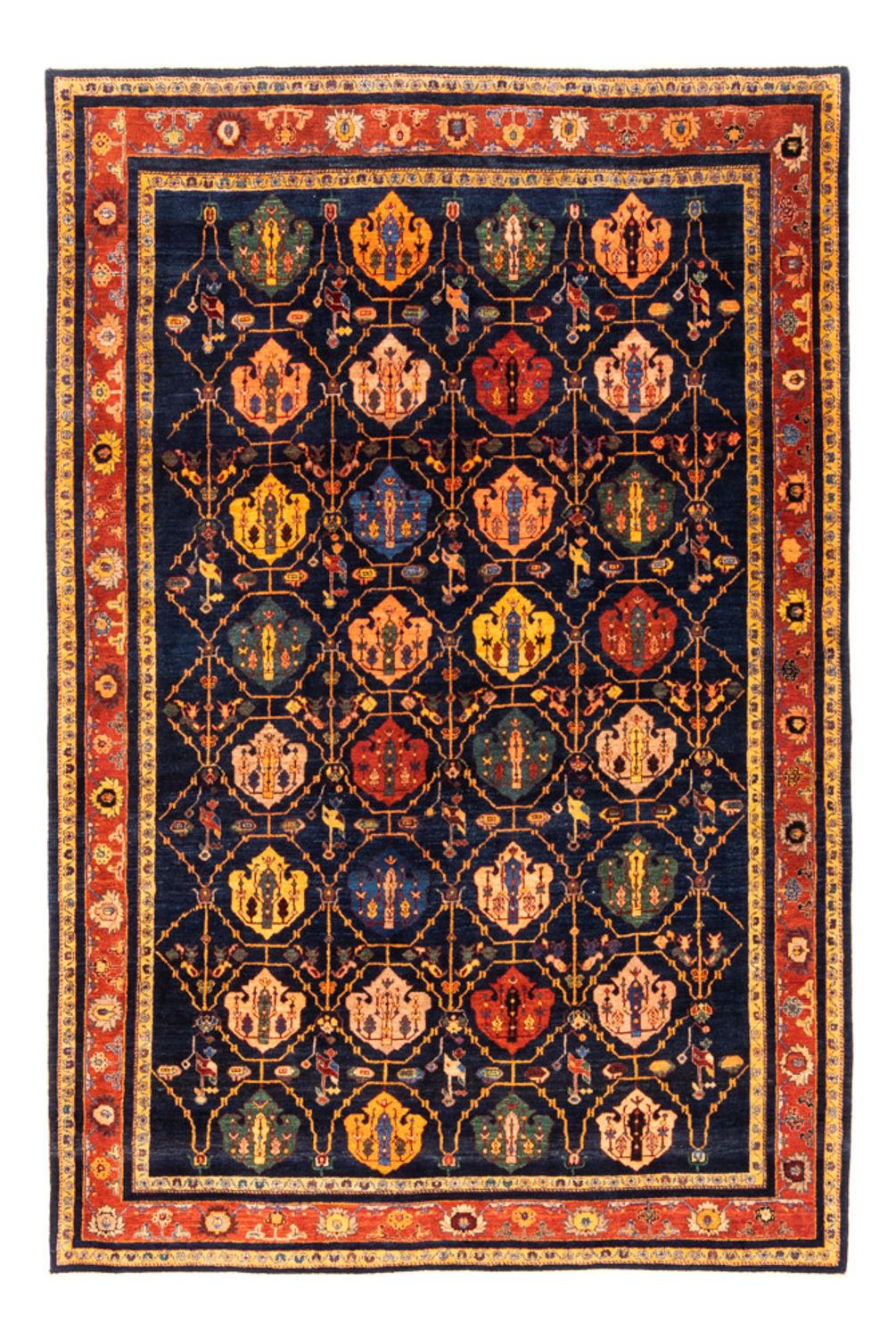 Gabbeh-tæppe - Persisk - 257 x 185 cm - mørkeblå