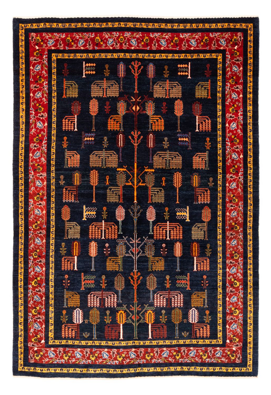 Gabbeh-tæppe - Persisk - 240 x 170 cm - mørkeblå