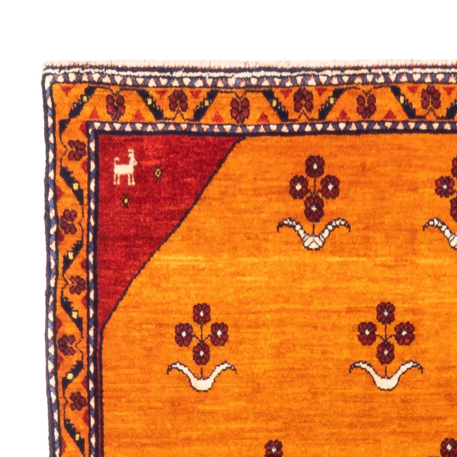 Gabbeh-tæppe - Persisk - 155 x 104 cm - guld