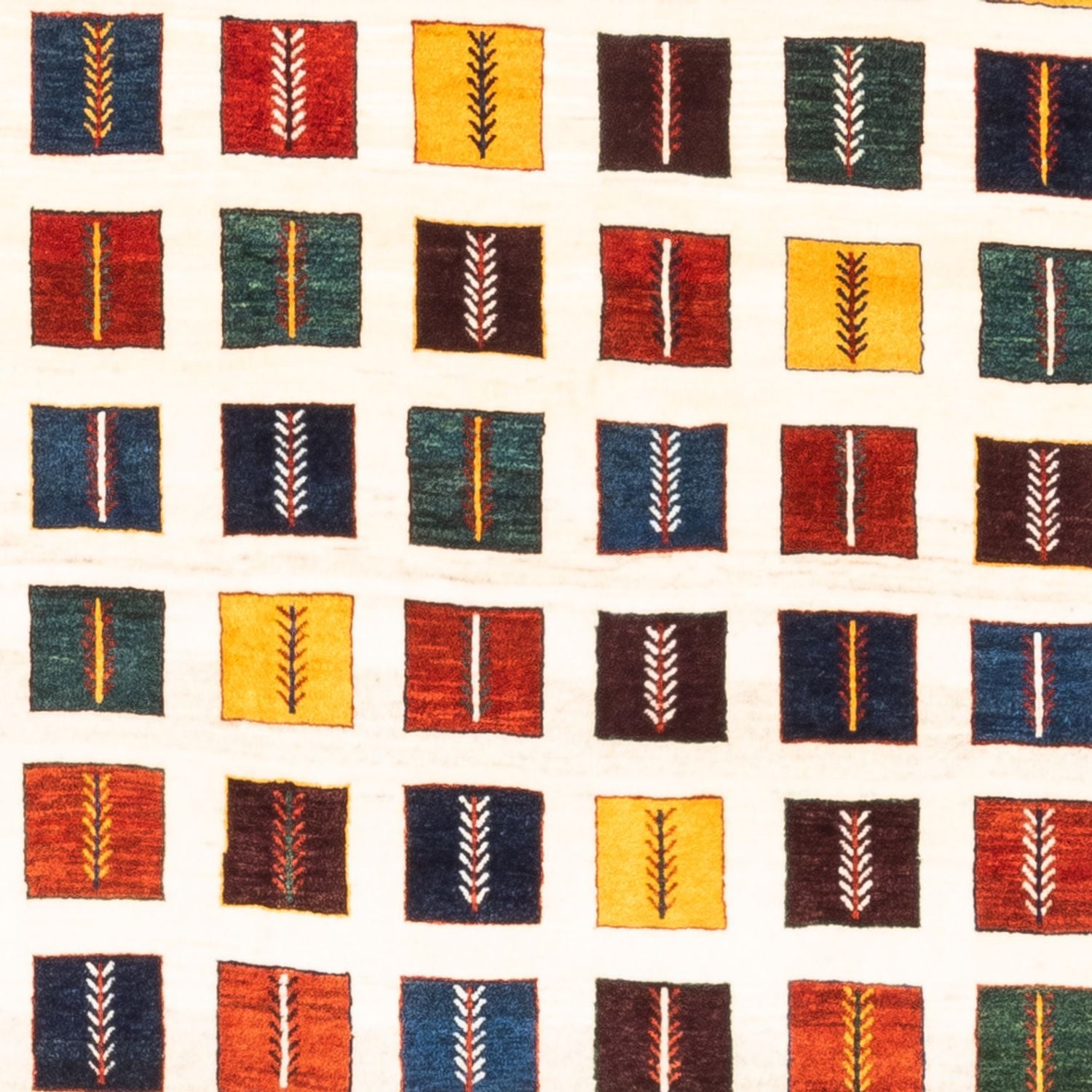 Gabbeh-tæppe - Persisk - 207 x 157 cm - flerfarvet