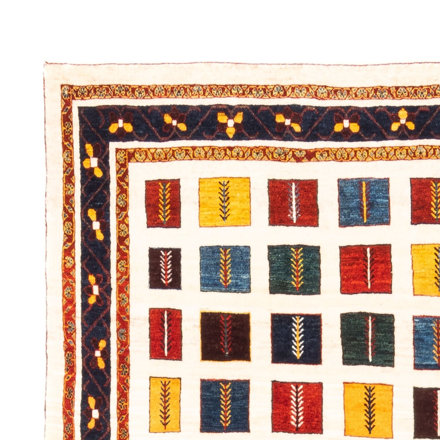 Gabbeh-tæppe - Persisk - 207 x 157 cm - flerfarvet