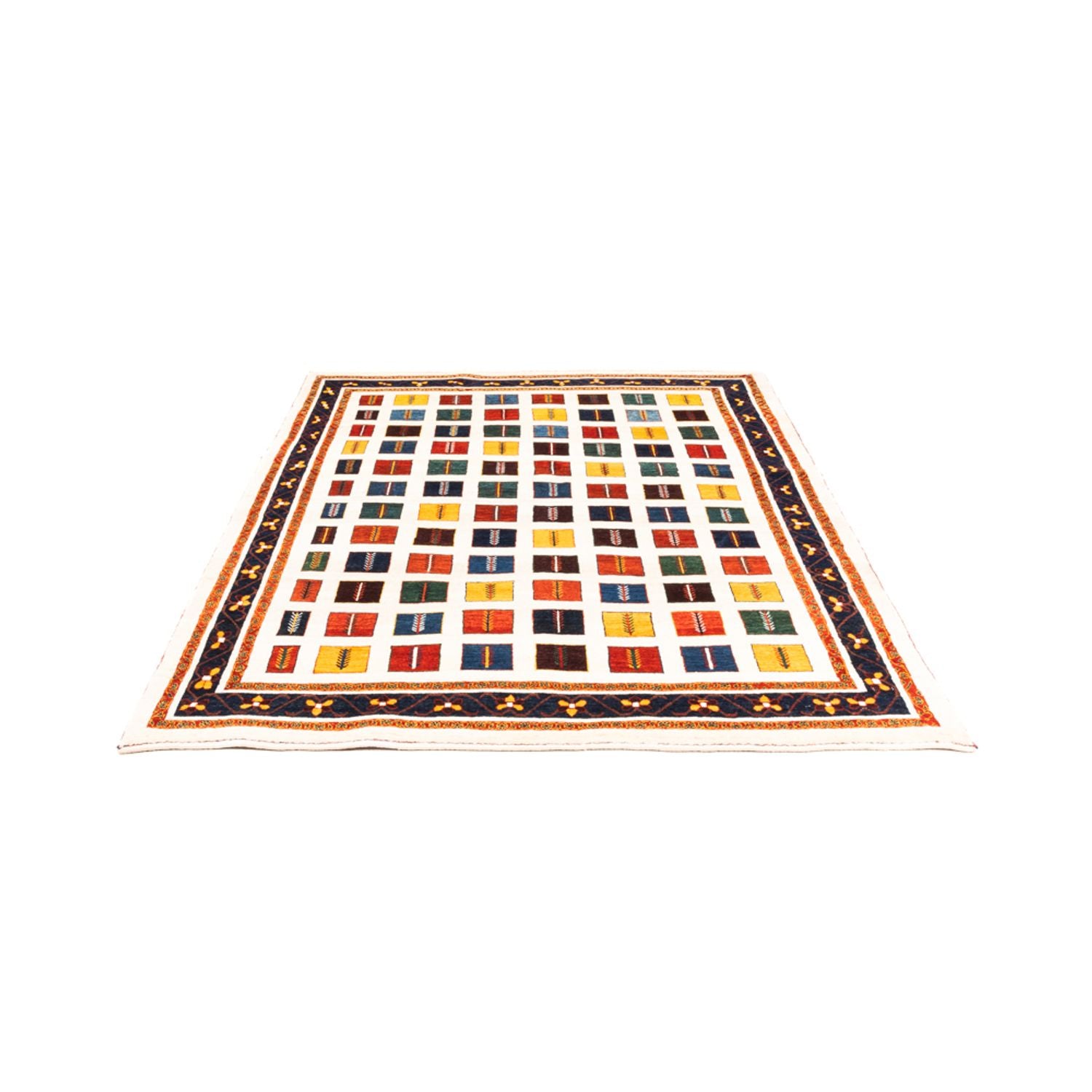 Gabbeh-tæppe - Persisk - 207 x 157 cm - flerfarvet