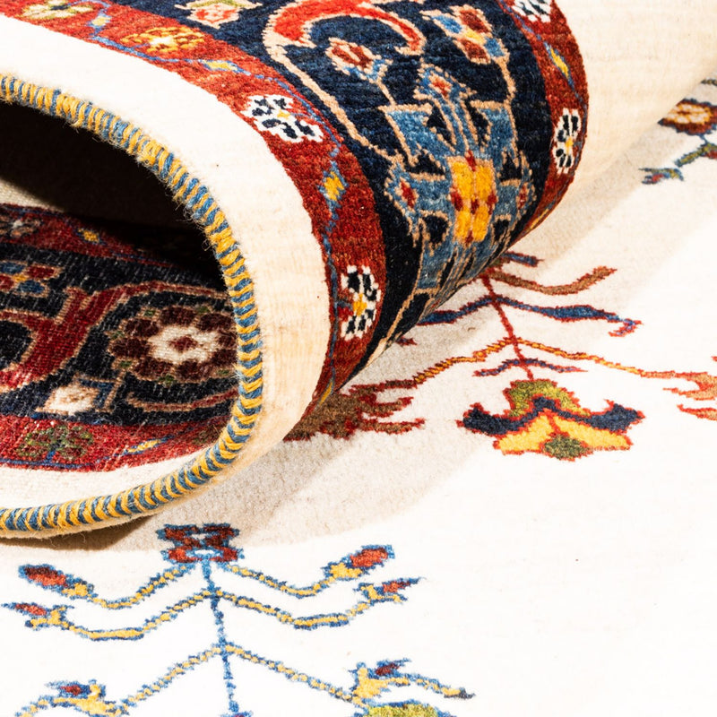 Gabbeh-tæppe - Persisk - 245 x 177 cm - creme