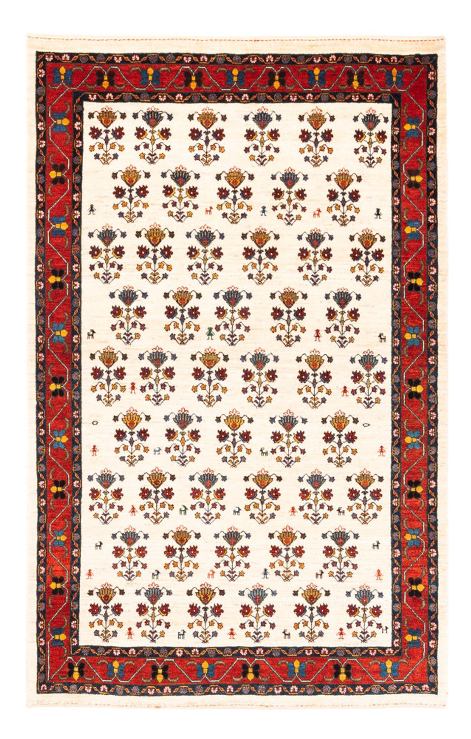 Gabbeh-tæppe - Persisk - 194 x 127 cm - creme
