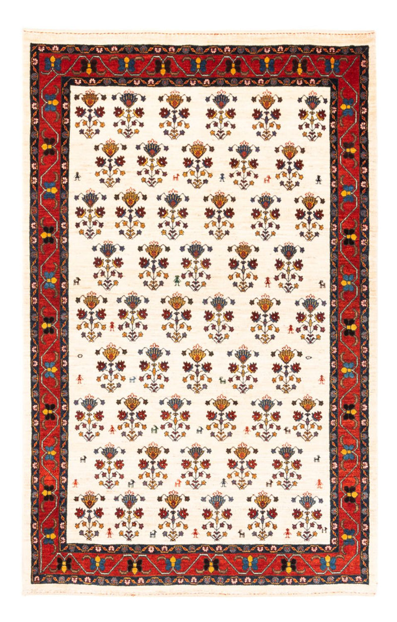 Gabbeh-tæppe - Persisk - 194 x 127 cm - creme
