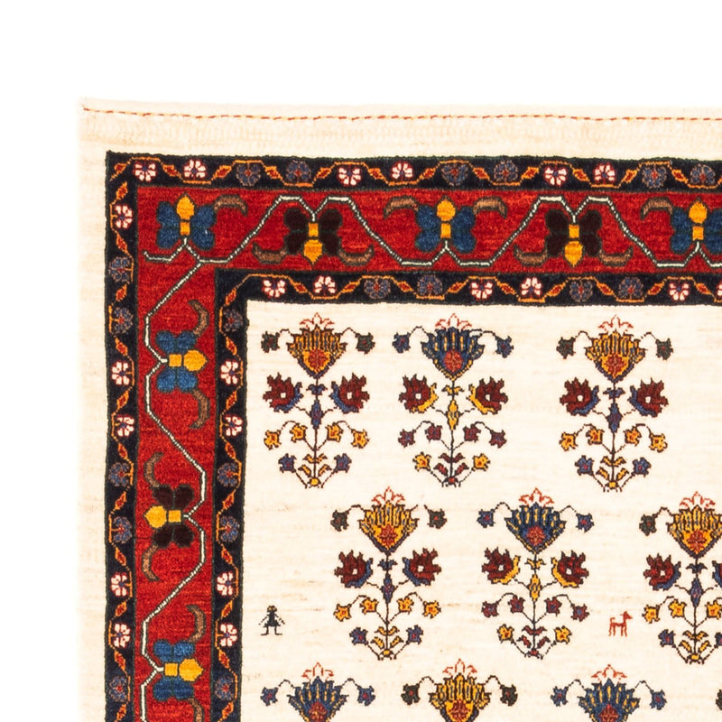 Gabbeh-tæppe - Persisk - 194 x 127 cm - creme
