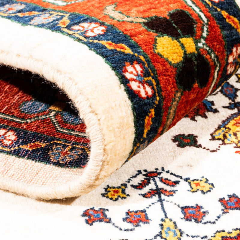 Gabbeh-tæppe - Persisk - 194 x 127 cm - creme