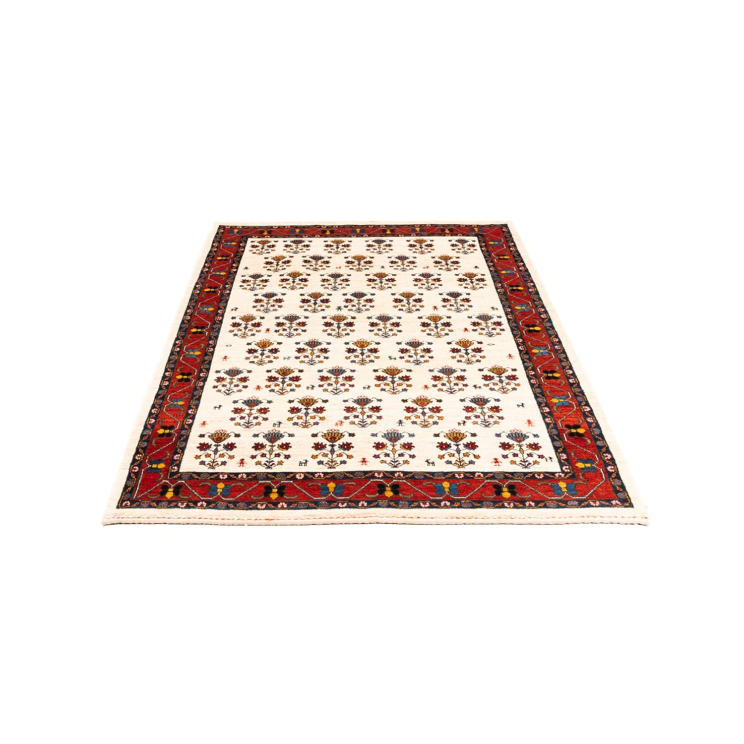 Gabbeh-tæppe - Persisk - 194 x 127 cm - creme