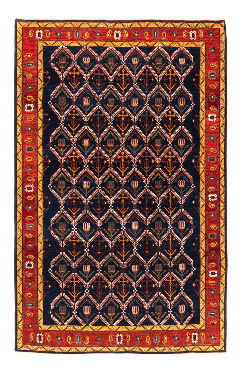 Gabbeh-tæppe - Persisk - 205 x 143 cm - mørkeblå