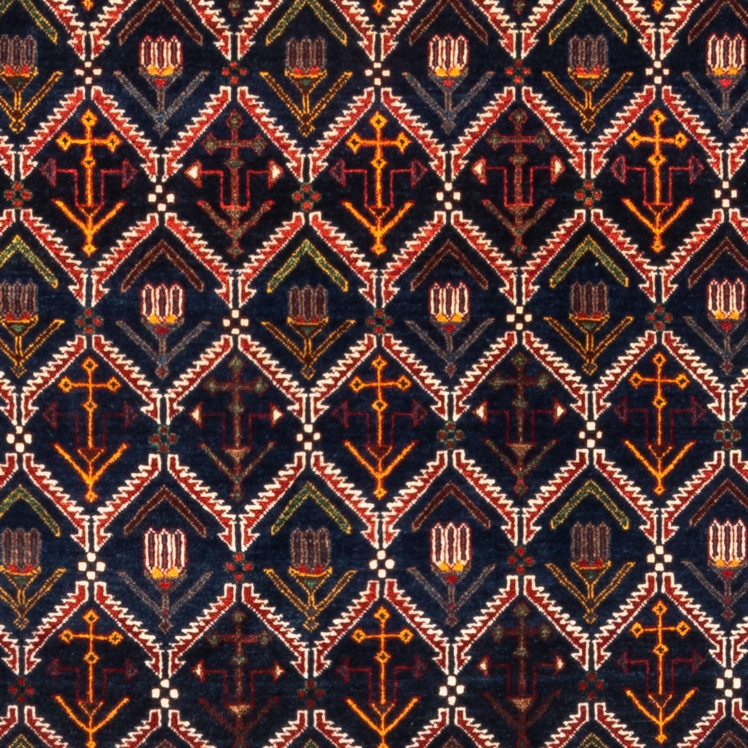 Gabbeh-tæppe - Persisk - 205 x 143 cm - mørkeblå