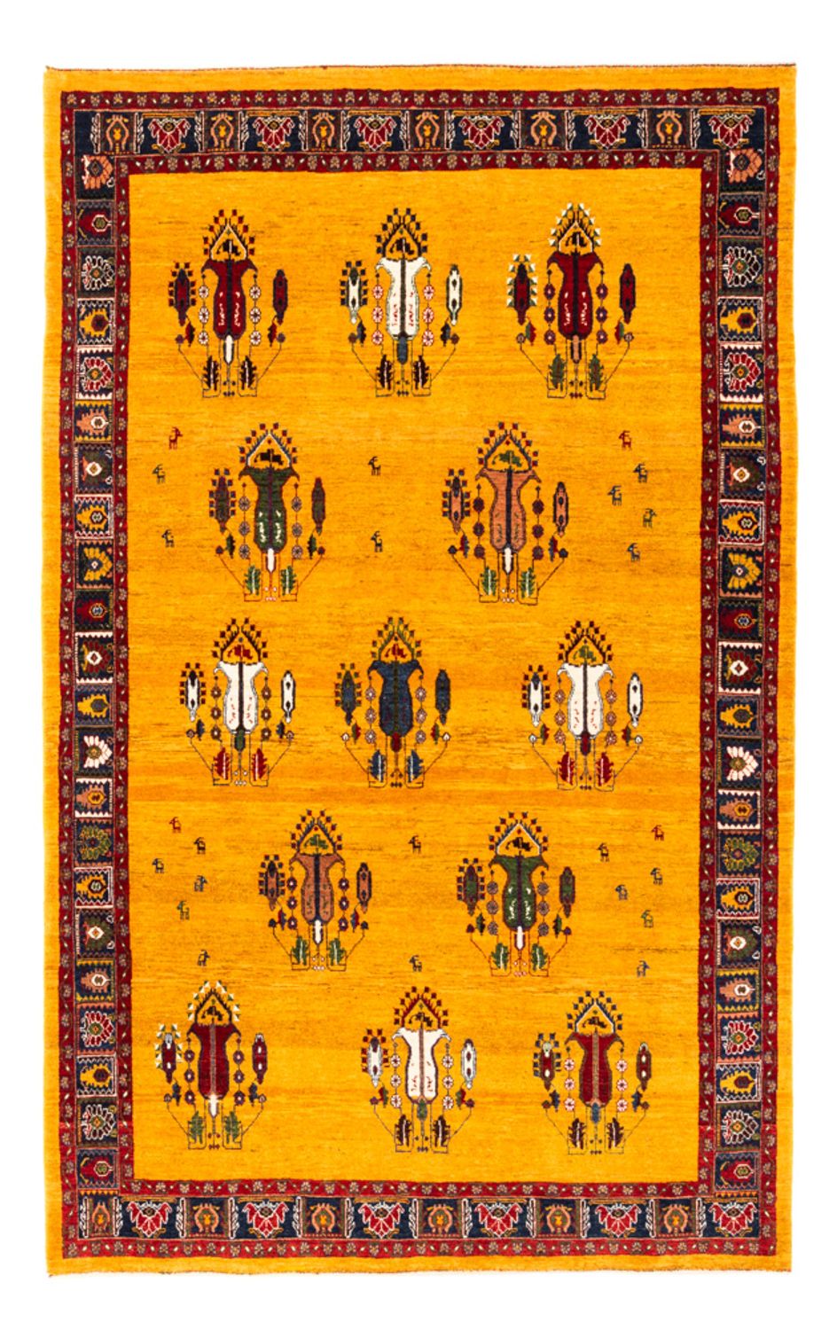 Gabbeh-tæppe - Persisk - 230 x 150 cm - guld