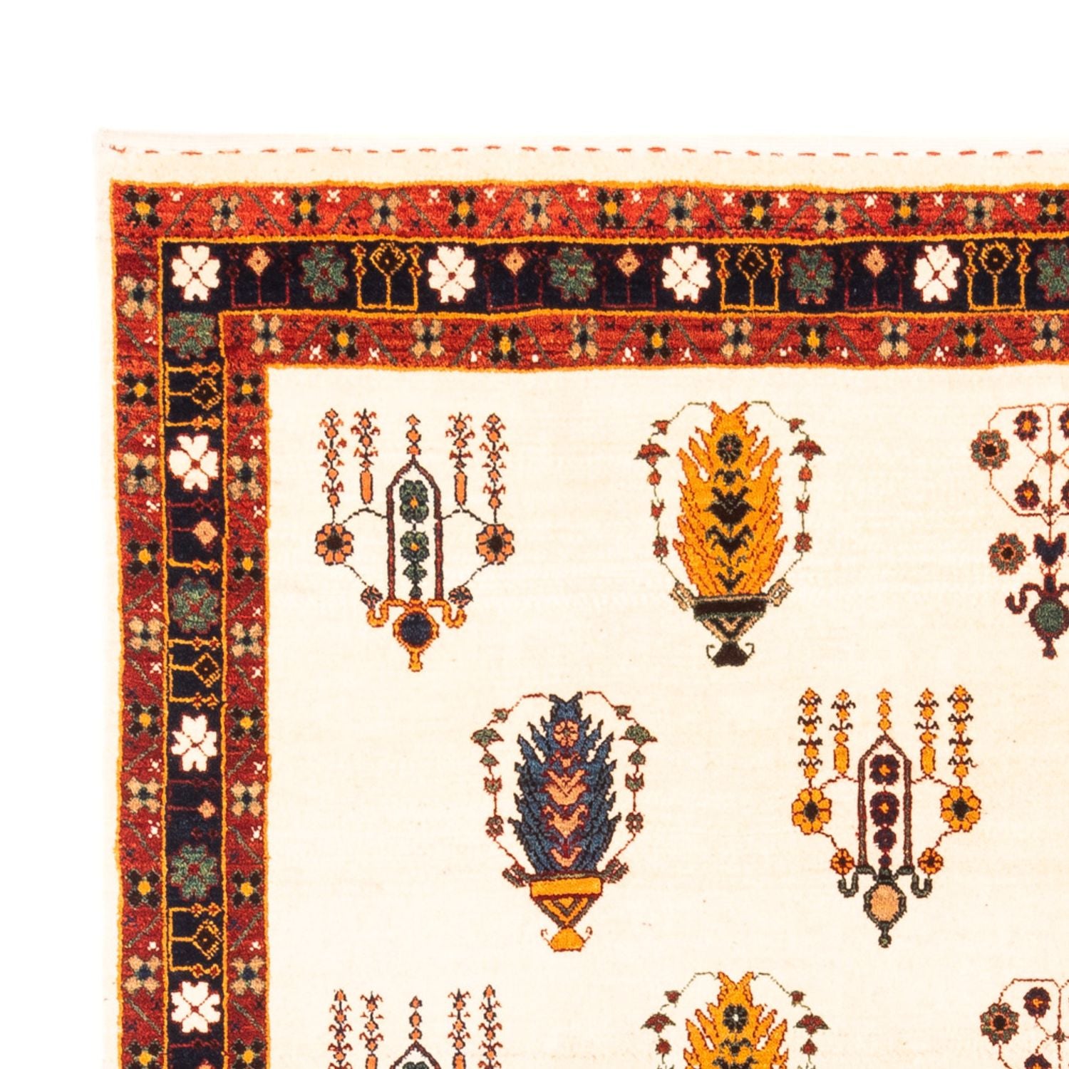 Gabbeh-tæppe - Persisk - 215 x 152 cm - creme