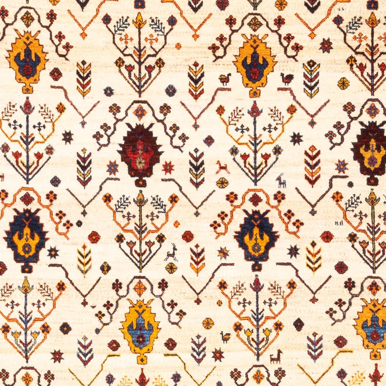 Gabbeh-tæppe - Persisk - 212 x 155 cm - creme