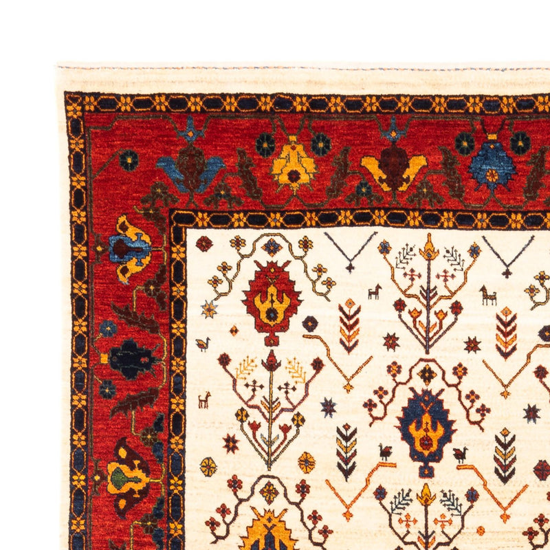 Gabbeh-tæppe - Persisk - 212 x 155 cm - creme