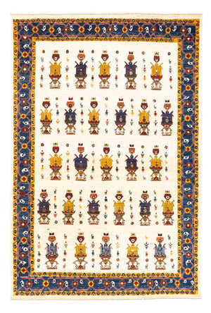 Gabbeh-tæppe - Persisk - 221 x 154 cm - creme