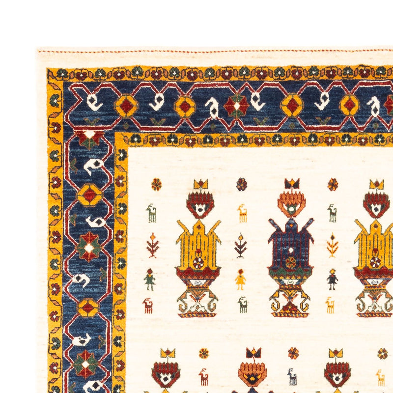 Gabbeh-tæppe - Persisk - 221 x 154 cm - creme