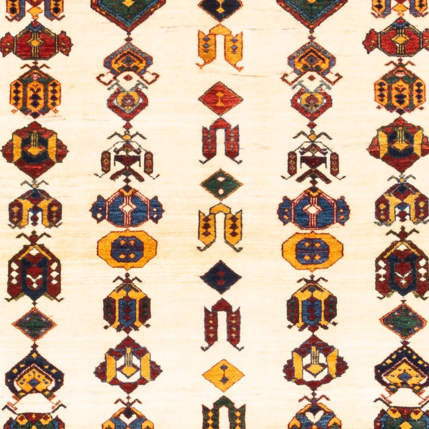 Gabbeh-tæppe - Persisk - 194 x 145 cm - creme