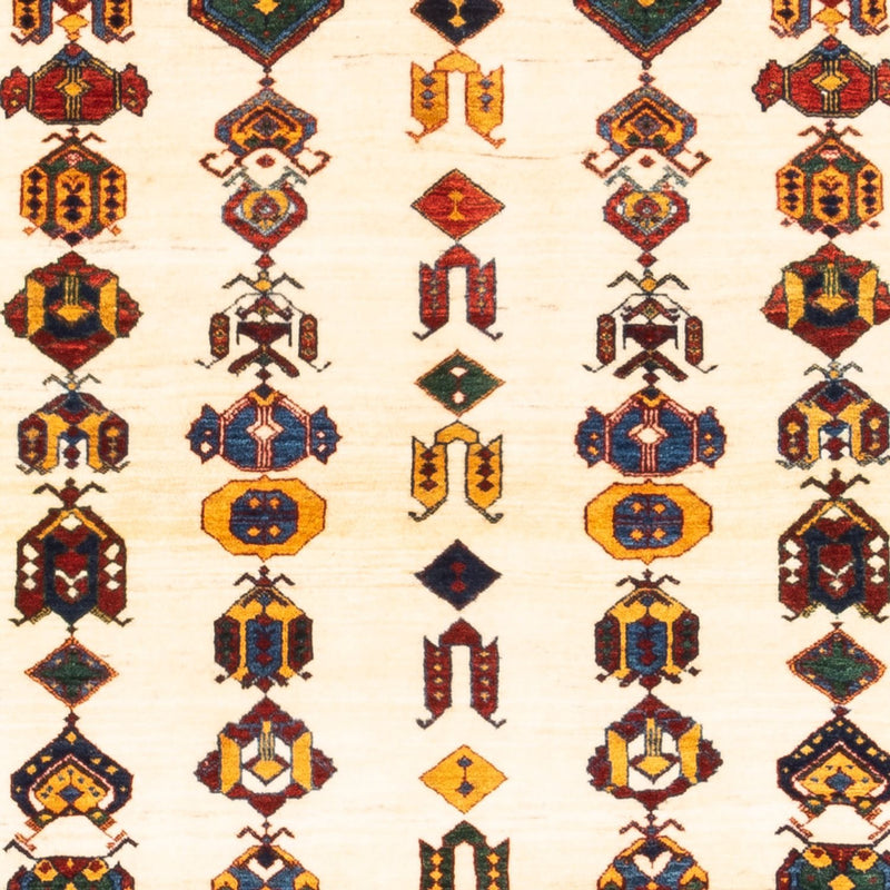 Gabbeh-tæppe - Persisk - 194 x 145 cm - creme