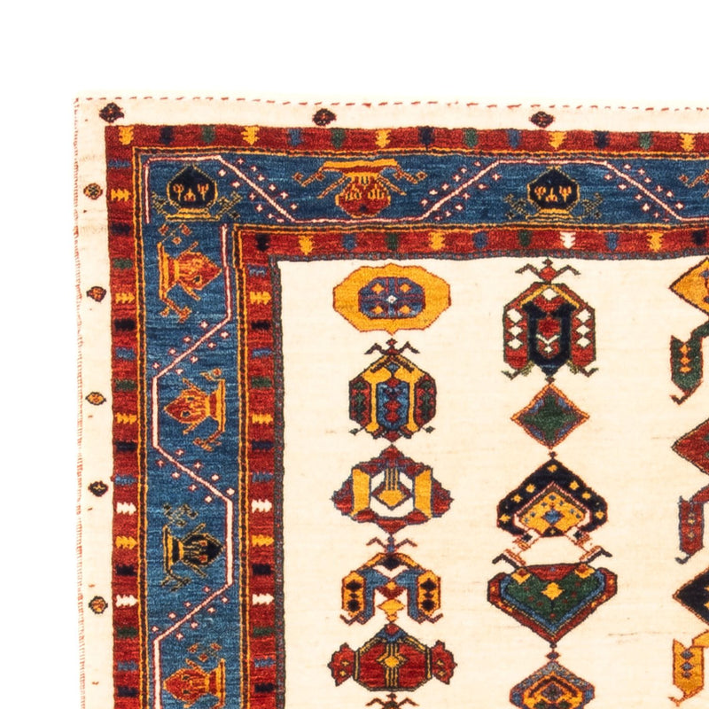 Gabbeh-tæppe - Persisk - 194 x 145 cm - creme