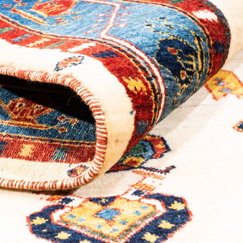 Gabbeh-tæppe - Persisk - 194 x 145 cm - creme