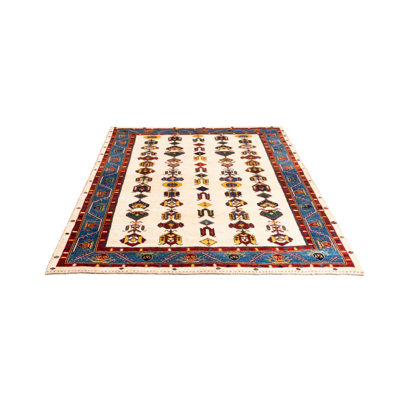 Gabbeh-tæppe - Persisk - 194 x 145 cm - creme