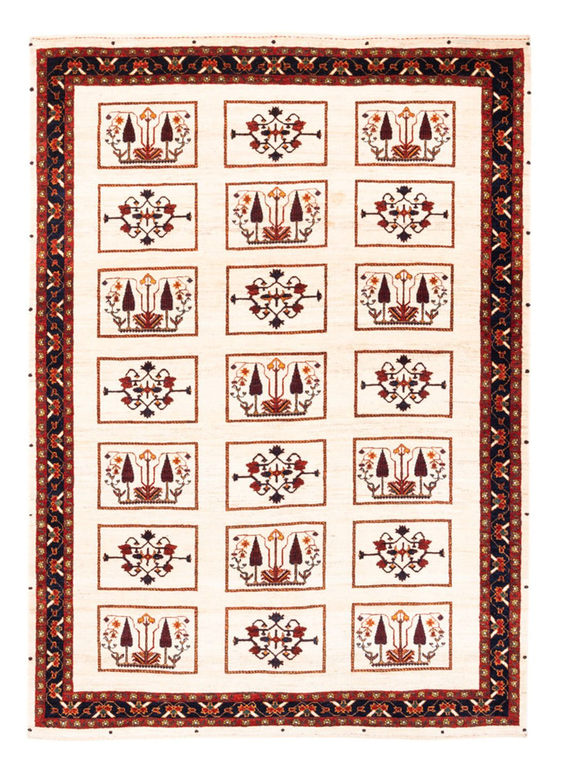 Gabbeh-tæppe - Persisk - 210 x 154 cm - creme