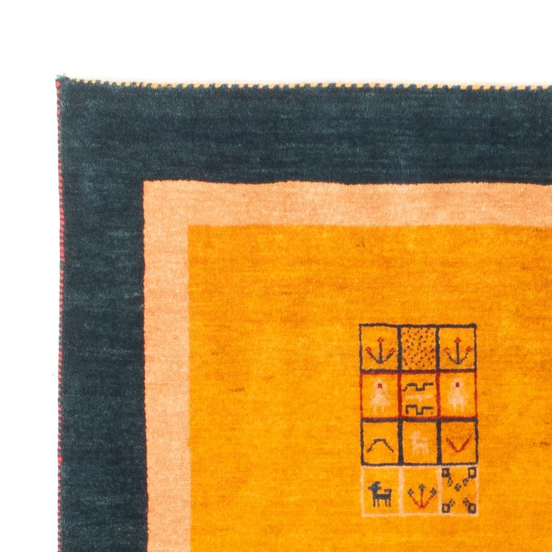 Gabbeh-tæppe - Persisk - 155 x 108 cm - guld