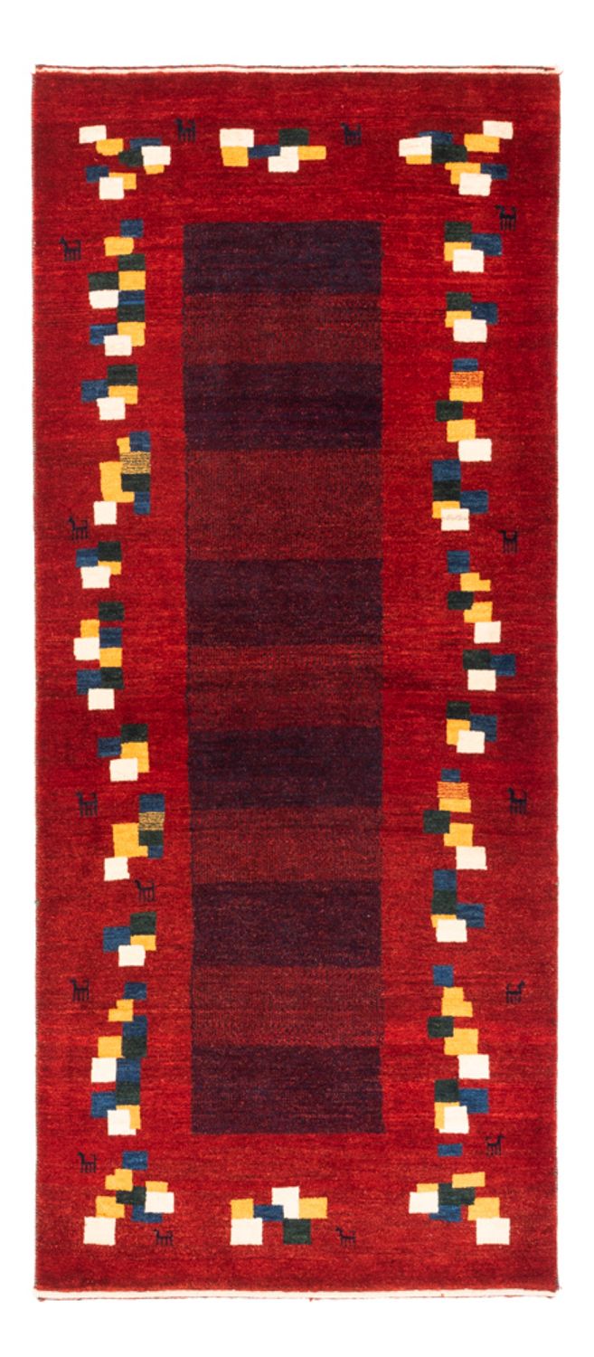 Løber Gabbeh-tæppe - Persisk - 200 x 85 cm - rød