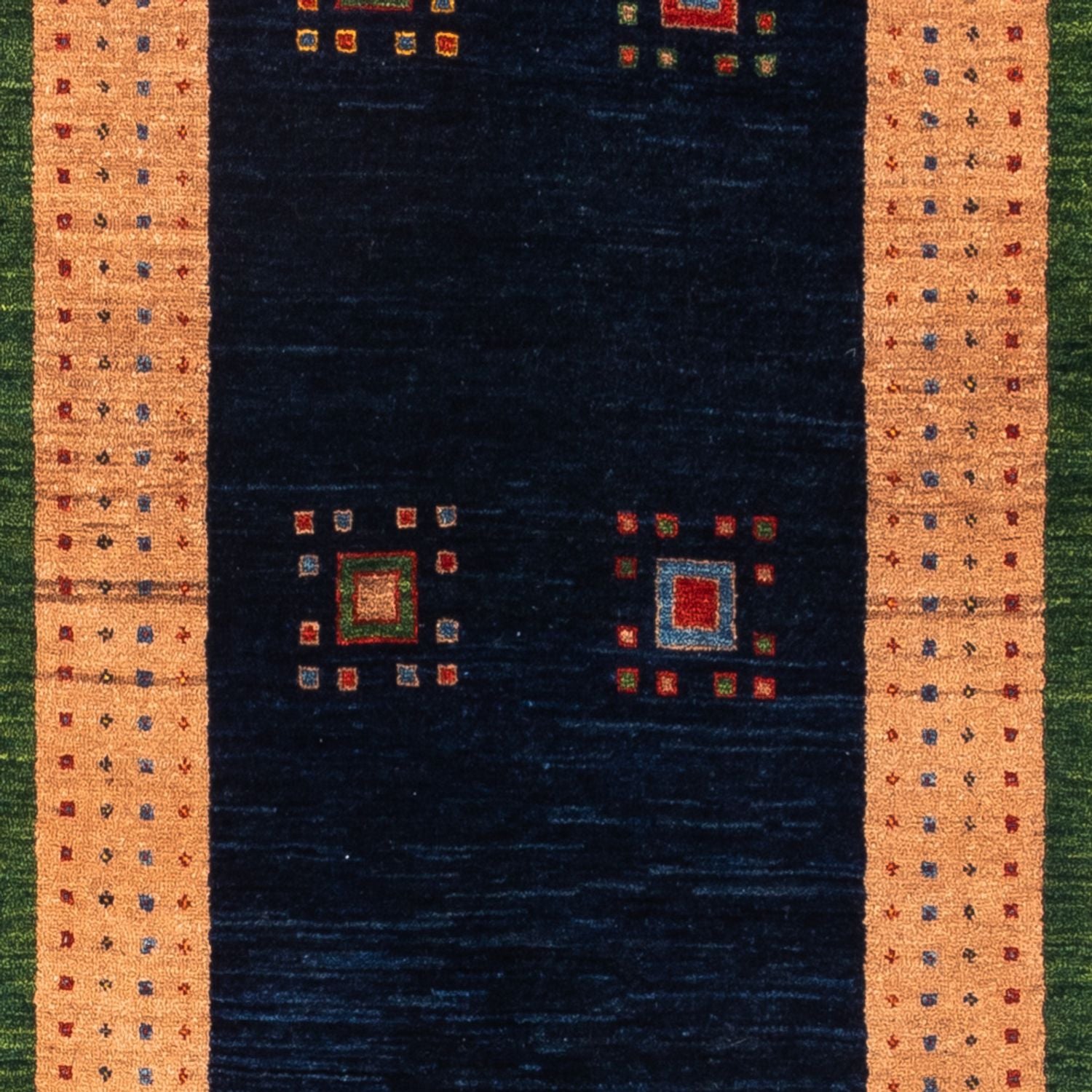 Løber Gabbeh-tæppe - Persisk - 202 x 82 cm - mørkeblå