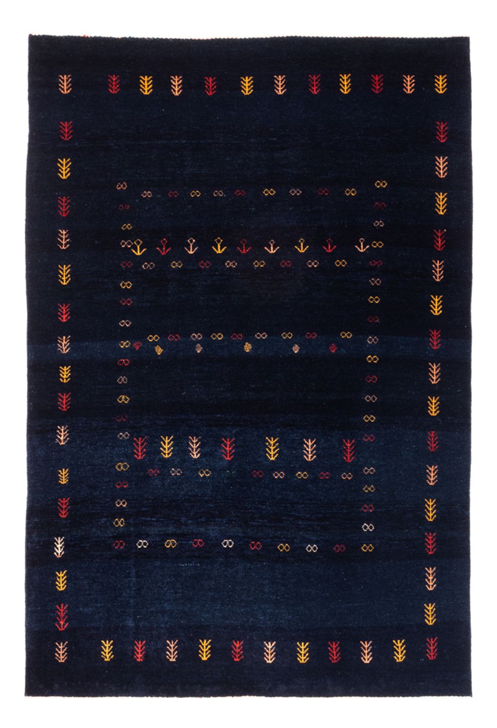 Gabbeh-tæppe - Persisk - 177 x 125 cm - mørkeblå