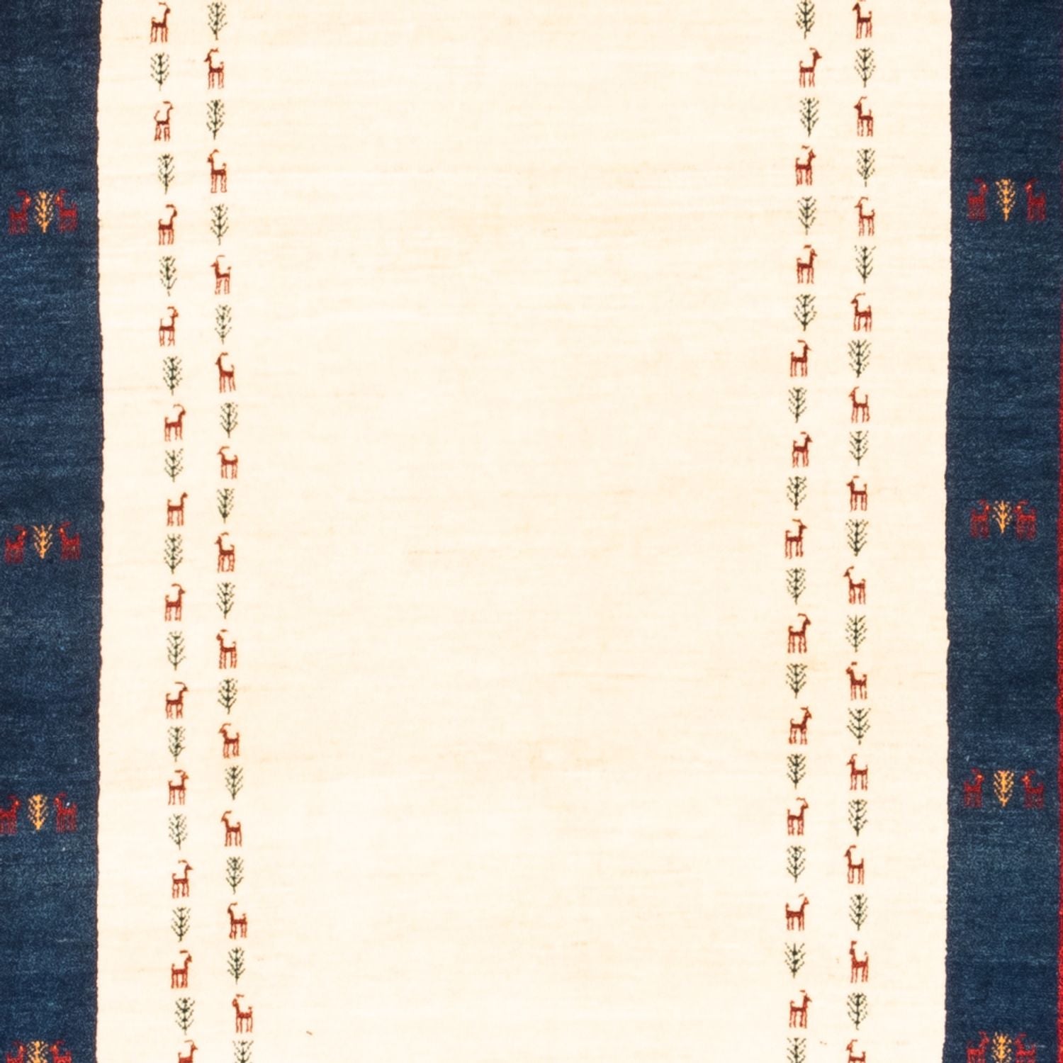 Gabbeh-tæppe - Persisk - 202 x 155 cm - creme