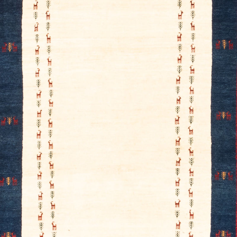 Gabbeh-tæppe - Persisk - 202 x 155 cm - creme