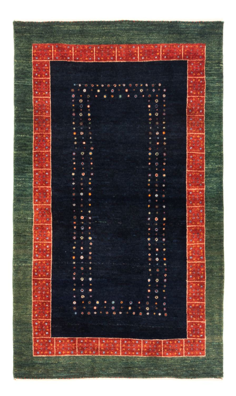 Gabbeh-tæppe - Persisk - 160 x 100 cm - mørkeblå