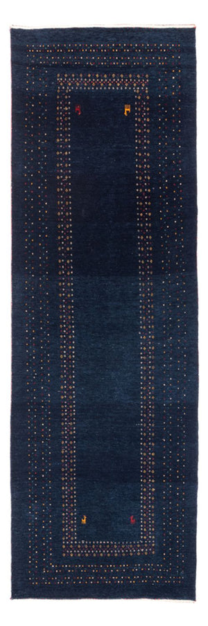 Løber Gabbeh-tæppe - Persisk - 245 x 83 cm - mørkeblå