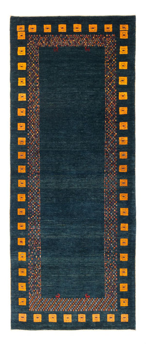 Løber Gabbeh-tæppe - Persisk - 200 x 85 cm - mørkeblå