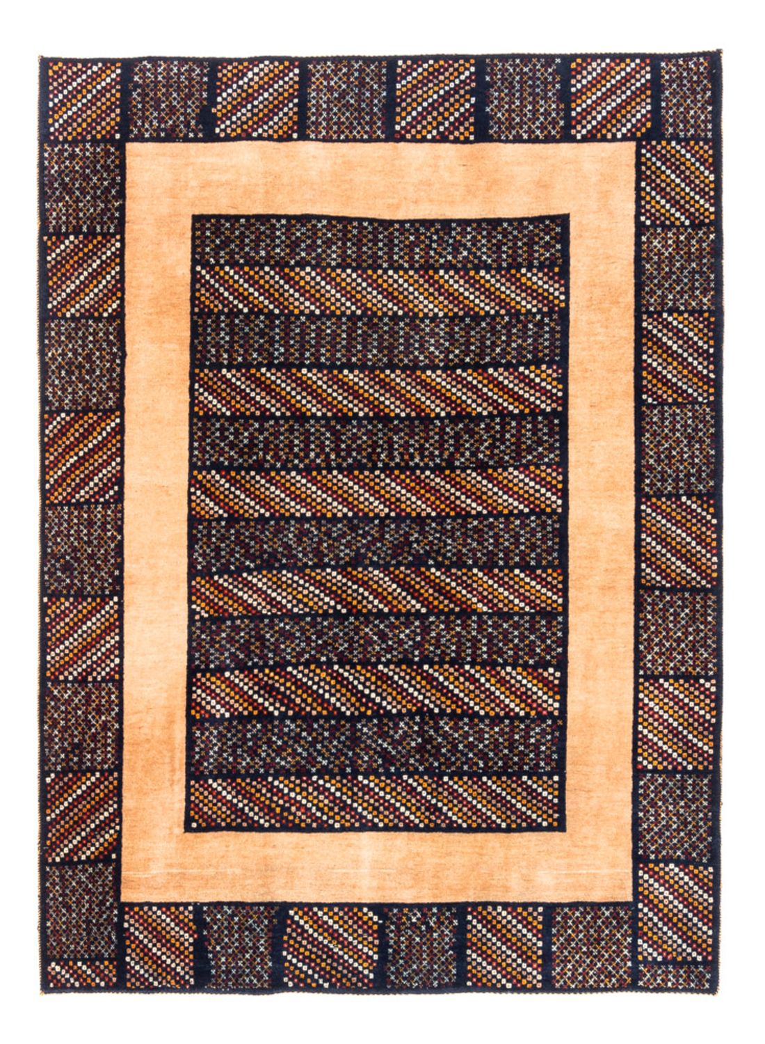 Gabbeh-tæppe - Persisk - 200 x 156 cm - flerfarvet