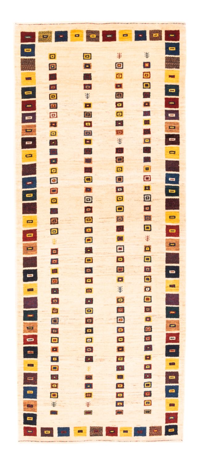 Løber Gabbeh-tæppe - Persisk - 195 x 81 cm - creme