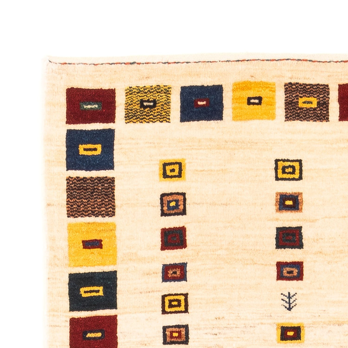 Løber Gabbeh-tæppe - Persisk - 195 x 81 cm - creme