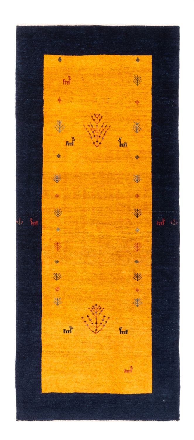 Løber Gabbeh-tæppe - Persisk - 188 x 82 cm - guld