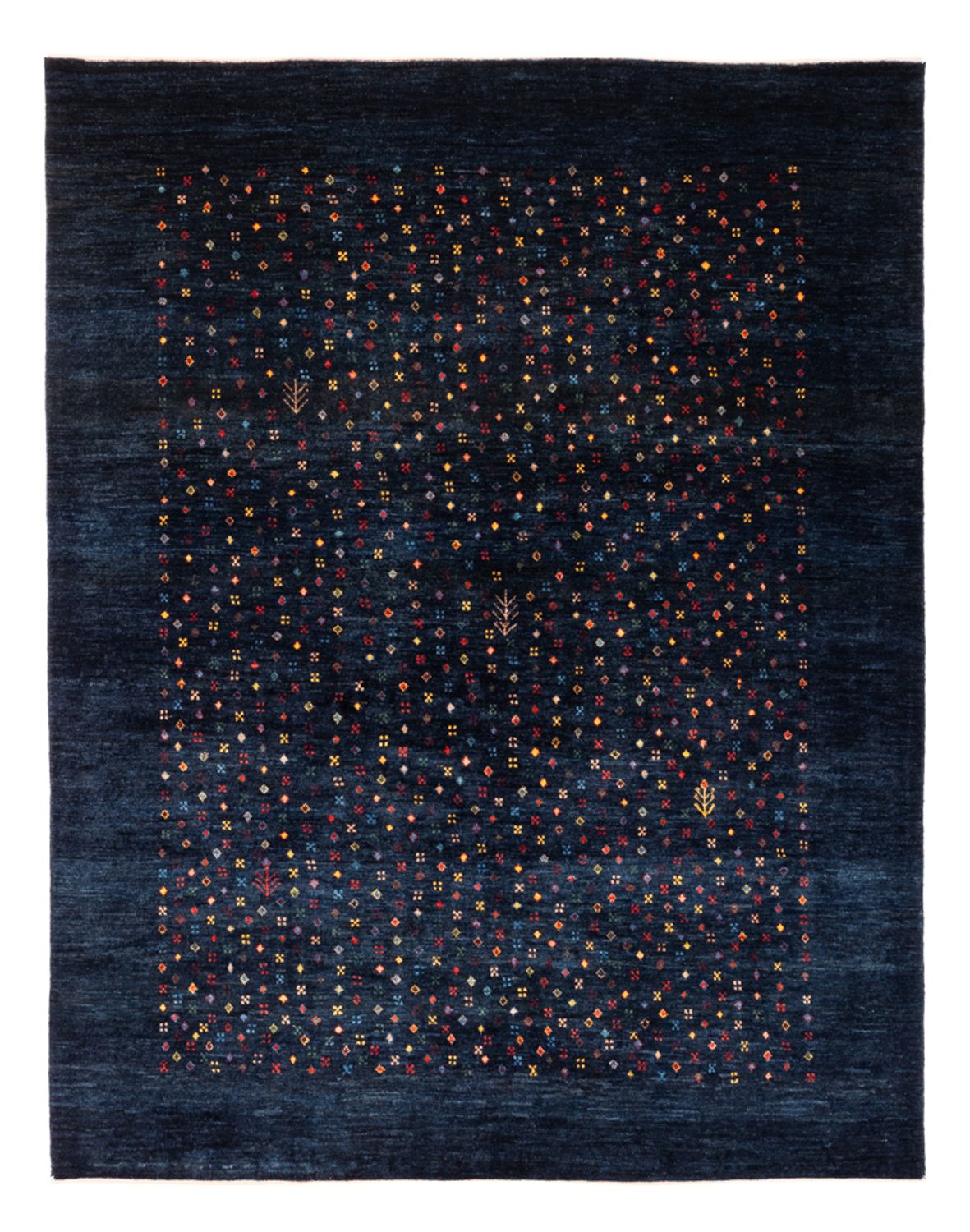 Gabbeh-tæppe - Persisk - 201 x 152 cm - mørkeblå