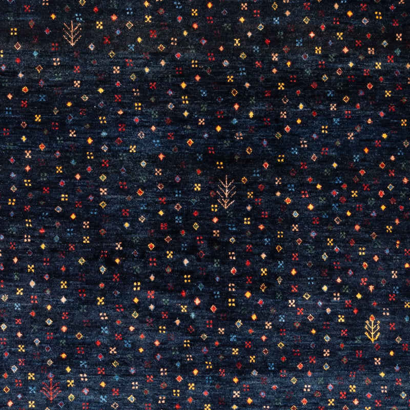 Gabbeh-tæppe - Persisk - 201 x 152 cm - mørkeblå