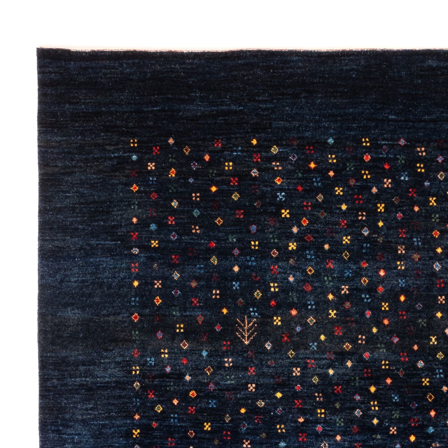 Gabbeh-tæppe - Persisk - 201 x 152 cm - mørkeblå