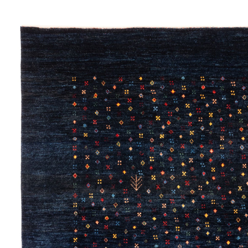 Gabbeh-tæppe - Persisk - 201 x 152 cm - mørkeblå