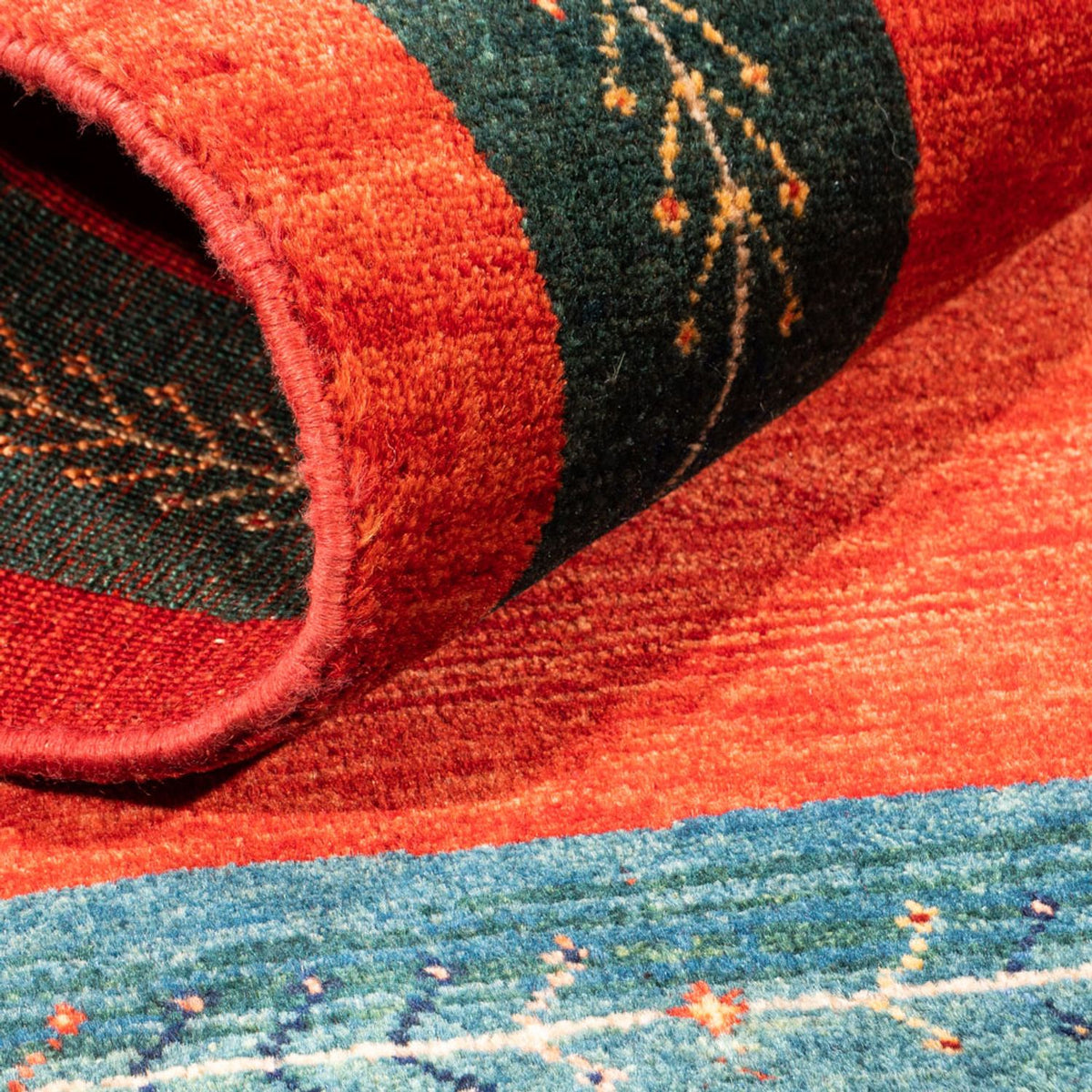 Gabbeh-tæppe - Persisk - 129 x 83 cm - rød