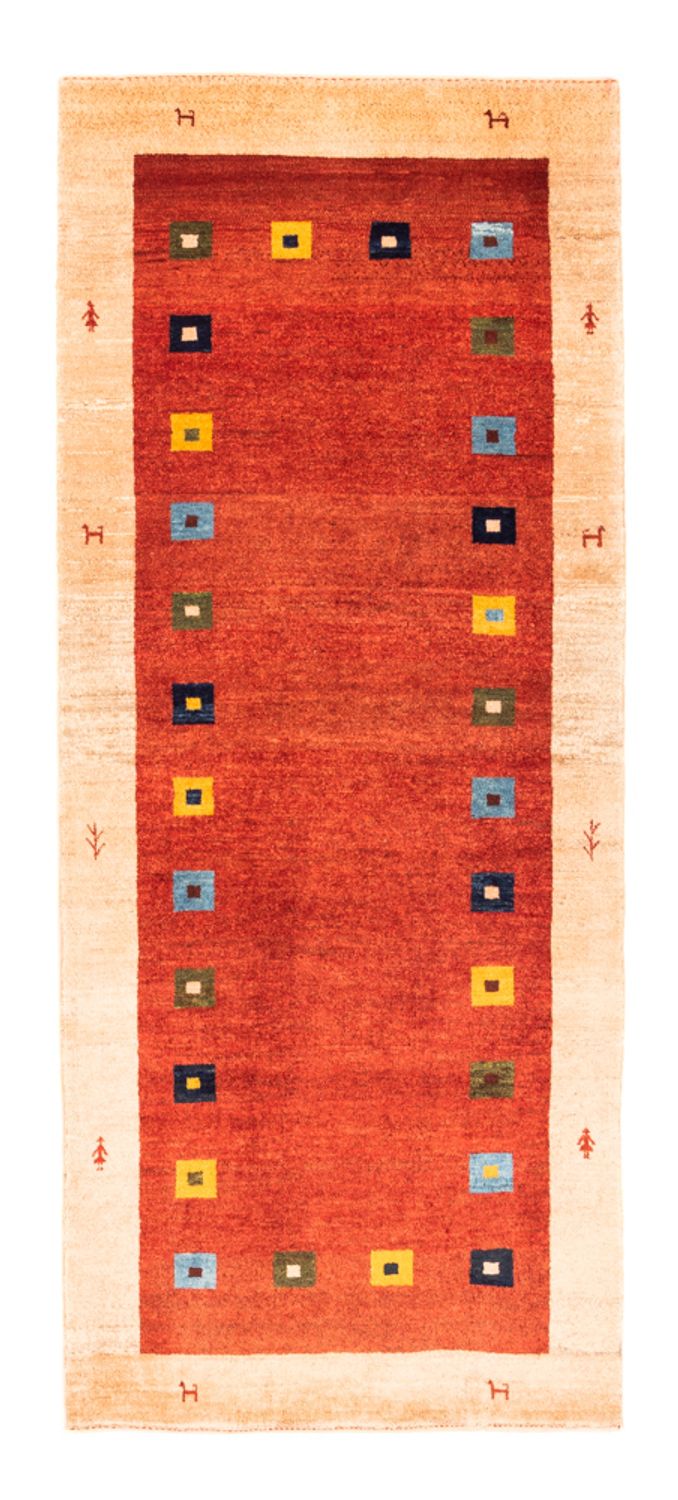 Løber Gabbeh-tæppe - Persisk - 190 x 79 cm - rød